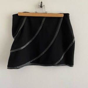 DVF Mini Skirt with Leather Details